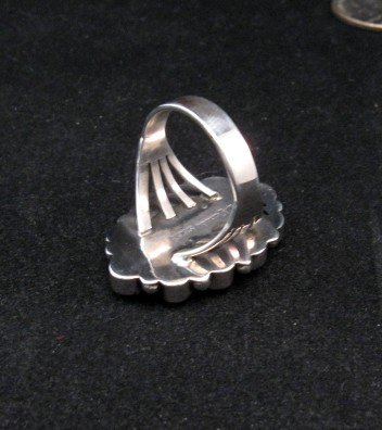 Image 3 of Native American Multigem Cluster Silver Ring by La Rose Ganadonegro sz9