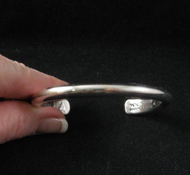 Image 3 of Navajo Orville Tsinnie Solid Sterling Silver Bracelet - Large