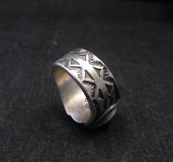 Gary Reeves ~ Navajo ~ Old Pawn Style Sterling Silver Ring sz7-1/2