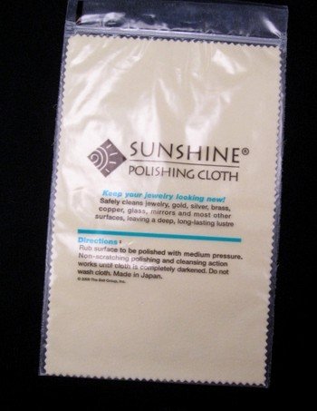 Image 0 of Sunshine Polishing Cloth - Silver Jewelry cleaner - Safely Cleans N/A Jewelry
