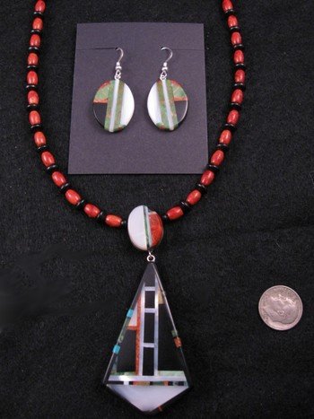 Image 0 of Christopher Nieto, Santo Domingo, Natural Multi Stone Inlaid Necklace 