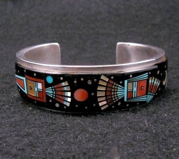 Image 0 of Native American Navajo Inlay Bracelet by Erwin Tsosie