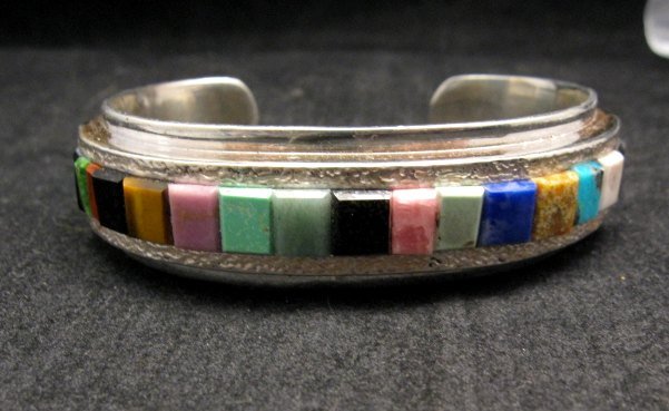 Image 1 of Hopi Multi Stone Inlay Bracelet, Bennard & Frances Dallasvuyaoma