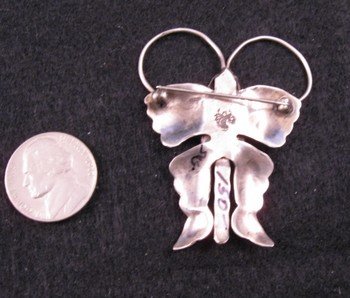 Image 2 of Joe Eby Purple Charoite Sterling Silver Butterfly Pin