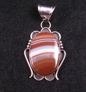 Image 0 of Navajo Agate Silver Pendant, Everett & Mary Teller 