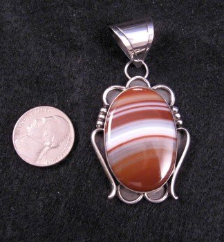 Image 1 of Navajo Agate Silver Pendant, Everett & Mary Teller 