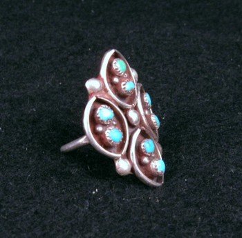 Image 1 of Vintage Native American Turquoise Silver Ring  sz6-1/2