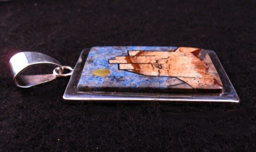 Image 1 of Navajo * Tommy Jackson * Monument Valley Inlay Pendant