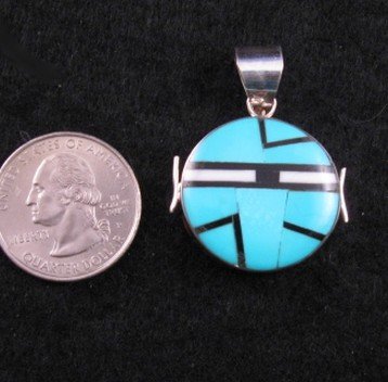 Image 2 of Reversible Double-sided Inlaid Pendant  * Edison Yazzie * Navajo 