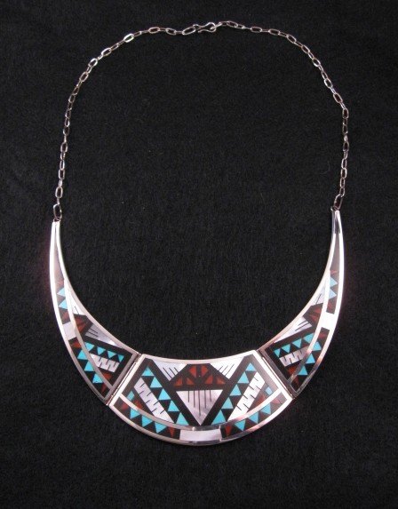 Image 1 of Marylita Boone ~ Zuni ~ Three-Piece Inlaid Collar Necklace