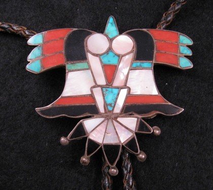Image 1 of Vintage Native American Zuni Inlay Bolo 