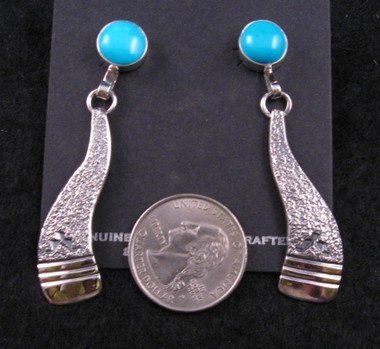 IT Allen Barney Navajo Handmade Kingman Leaf Earrings main image 1