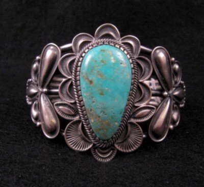 Image 0 of Navajo Kirk Smith Turquoise Sterling Silver Bracelet