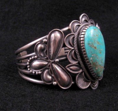 Image 1 of Navajo Kirk Smith Turquoise Sterling Silver Bracelet