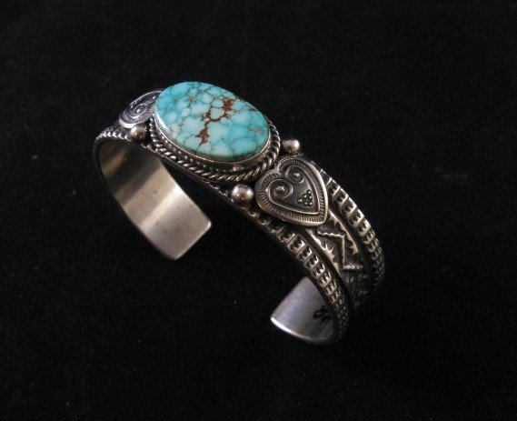 Image 1 of Daniel Sunshine Reeves ~ Navajo ~ Number 8 Turquoise Bracelet