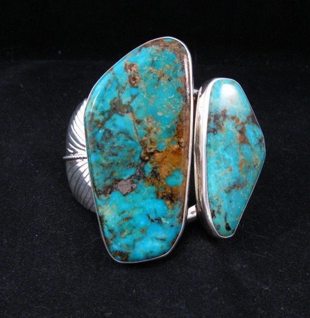 Image 0 of Adam Fiero Navajo Kingman Turquoise Sterling Silver Bracelet