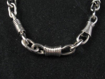 Image 1 of Navajo Indian Handmade 20'' Sterling Silver Necklace, Orville Tsinnie