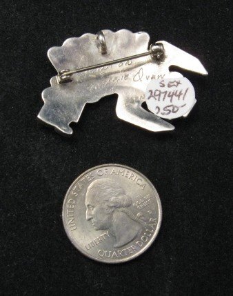 Image 2 of Dead Pawn Zuni Quinton & Margie Quam Mosaic Inlay Pin Pendant