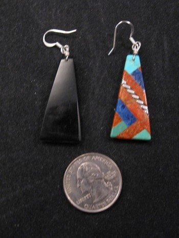 Image 2 of Santo Domingo Kewa Mosaic Earrings, Tanner Medina 