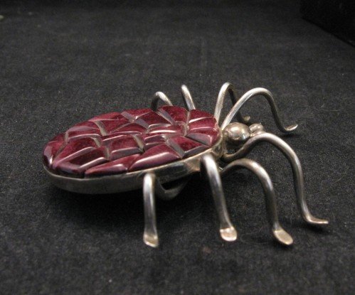 Image 1 of Ray Adakai ~ Navajo Pawn ~ Cobblestone Spider Pin / Pendant