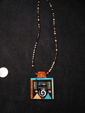 Image 1 of Mary Tafoya Santo Domingo Multi-Stone Inlay Necklace