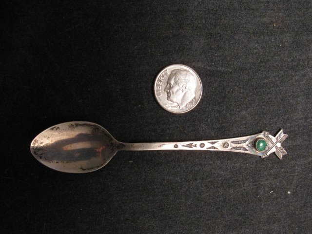 Image 0 of Old Fred Harvey  Sterling Silver Turquoise Tourist Spoon