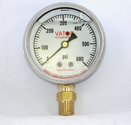 Liquid Pressure Gauge 600 PSI, Gauge Only