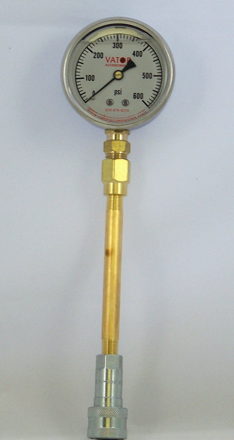 LPGA-600 Liquid Pressure Gauge Assembly w/ 1/8'' Quick Coupler