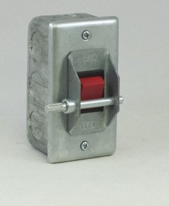 PS-1SRGL Elevator Pit Switch, Steel cover with Rocker Switch, Guard & Lockout