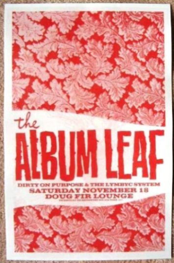 ALBUM LEAF 2006 Gig POSTER Portland Oregon Concert Jimmy LaValle 