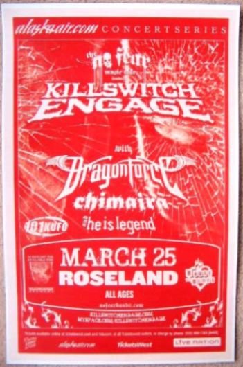 Image 0 of KILLSWITCH ENGAGE 2007 Gig POSTER Portland Oregon Concert