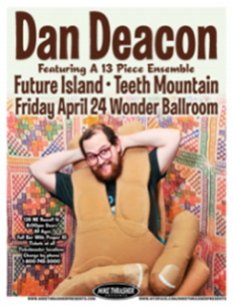 Image 0 of Deacon DAN DEACON 2009 Gig POSTER Portland Oregon Concert 