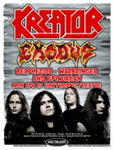 Image 0 of KREATOR 2009 Gig POSTER Portland Oregon Concert