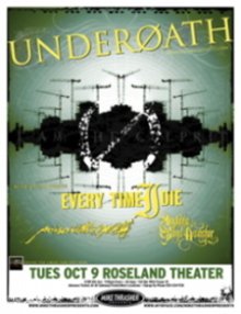 Image 0 of UNDEROATH 2007 Gig POSTER Portland Oregon Concert 