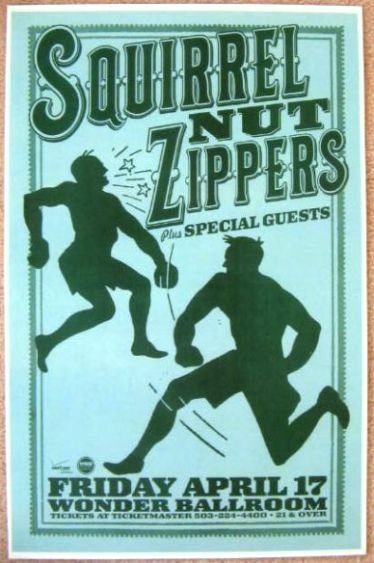 Image 0 of SQUIRREL NUT ZIPPERS Portland Oregon 2009 Gig Concert POSTER