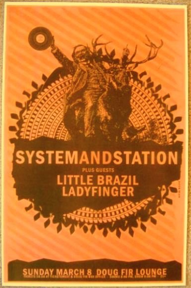 Image 0 of SYSTEM AND STATION Portland Oregon 2009 Gig Concert POSTER