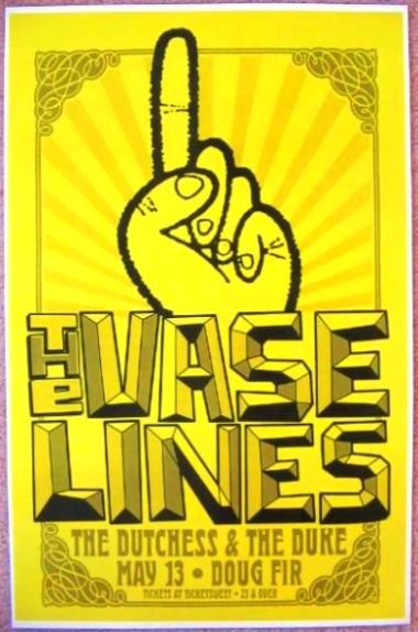 Image 0 of Vaselines THE VASELINES 2009 Gig POSTER Portland Oregon Concert