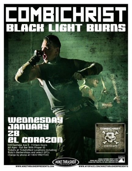 Image 0 of COMBICHRIST Seattle Washington 2009 Gig Concert POSTER