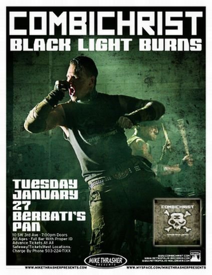 Image 0 of COMBICHRIST Portland Oregon 2009 Gig Concert POSTER