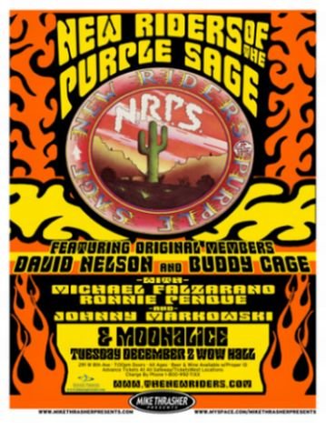 Image 0 of NEW RIDERS OF THE PURPLE SAGE 2008 Gig POSTER Eugene Oregon Concert