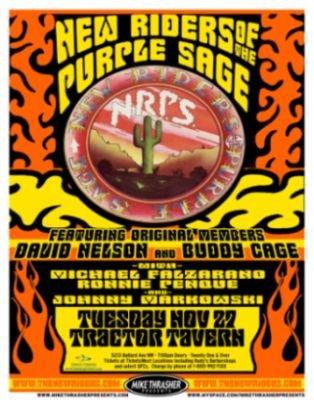 Image 0 of NEW RIDERS OF THE PURPLE SAGE 2007 Gig POSTER Concert Seattle Washington
