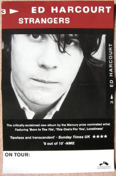 Image 0 of Harcourt ED HARCOURT Album POSTER Strangers 2-Sided 11x17