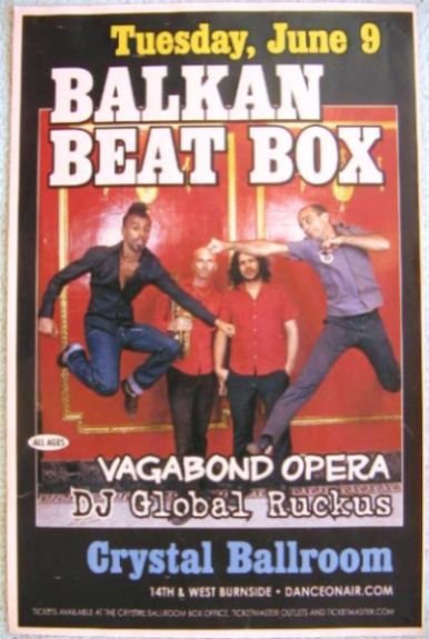 Image 0 of BALKAN BEAT BOX 2009 Gig POSTER Portland Oregon Concert