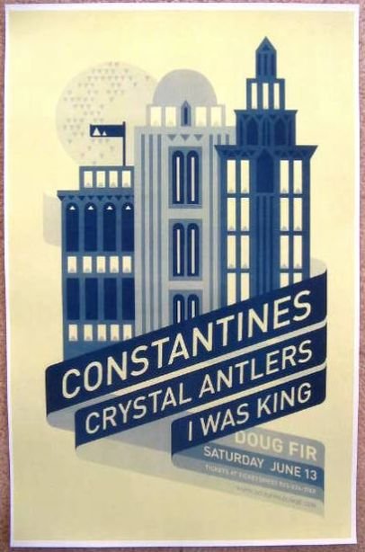 Image 0 of CONSTANTINES 2009 Gig POSTER Portland Oregon Concert 