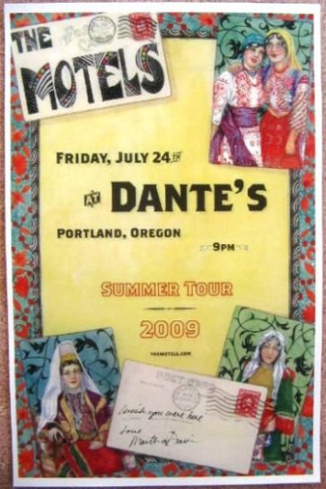 Image 0 of Motels THE MOTELS 2009 Gig POSTER Martha Davis Portland Oregon Concert 