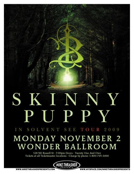 Image 0 of SKINNY PUPPY 2009 Gig POSTER Portland Oregon Concert 