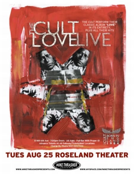 Image 0 of Cult THE CULT 2009 Gig POSTER Portland Oregon Concert