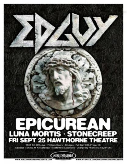 Image 0 of EDGUY 2009 Gig POSTER Portland Oregon Concert 