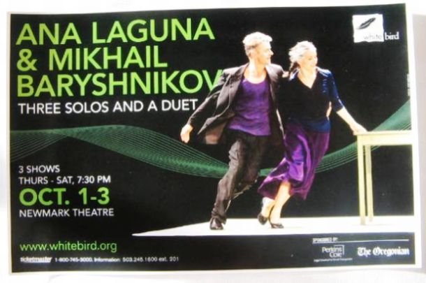 Image 0 of Baryshnikov MIKHAIL BARYSHNIKOV 2009 Gig POSTER Portland Oregon Concert 