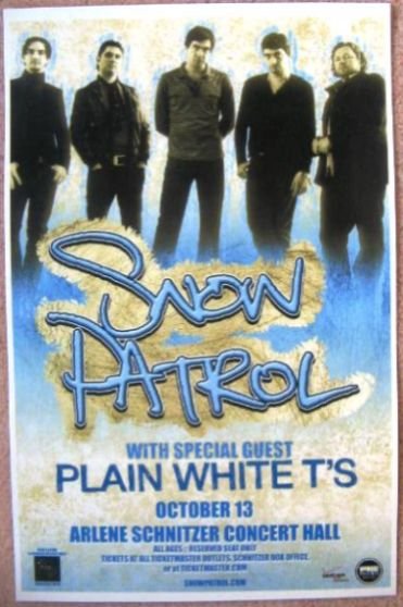 Image 0 of SNOW PATROL 2009 Gig POSTER Portland Oregon Concert 